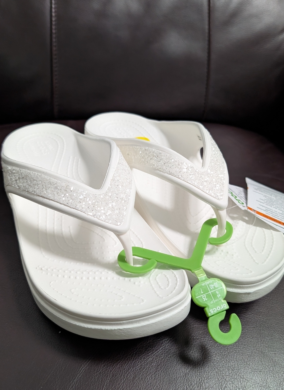 NEW Crocs Women's Sloane Glitter Flip Sandal